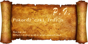 Pokoráczki Irén névjegykártya